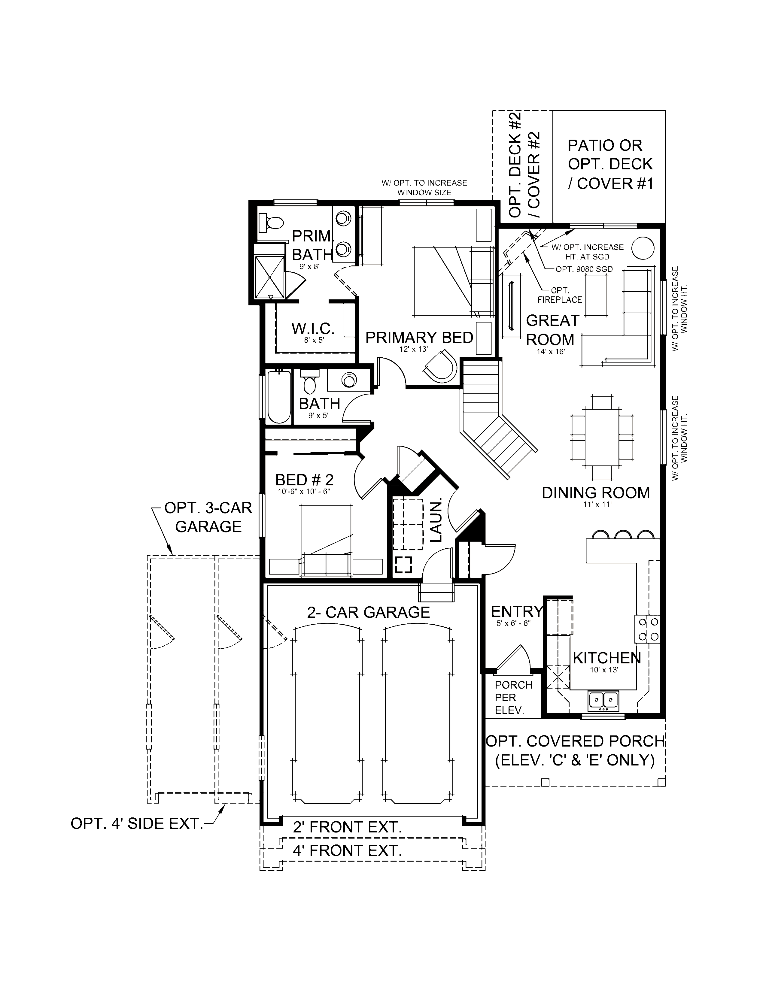 Main Level w Opt. Lower Level