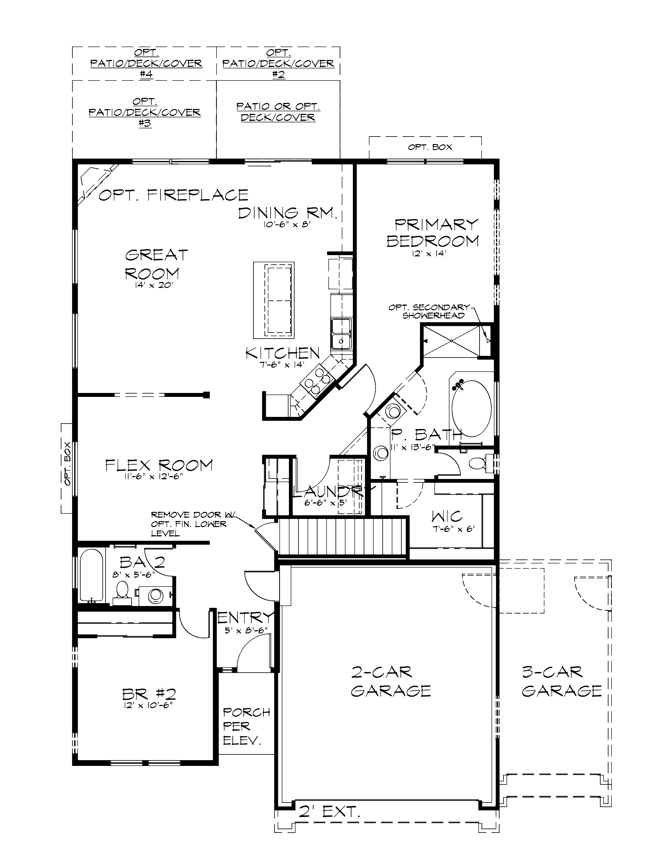 Main Level with Optional Lower Level Below