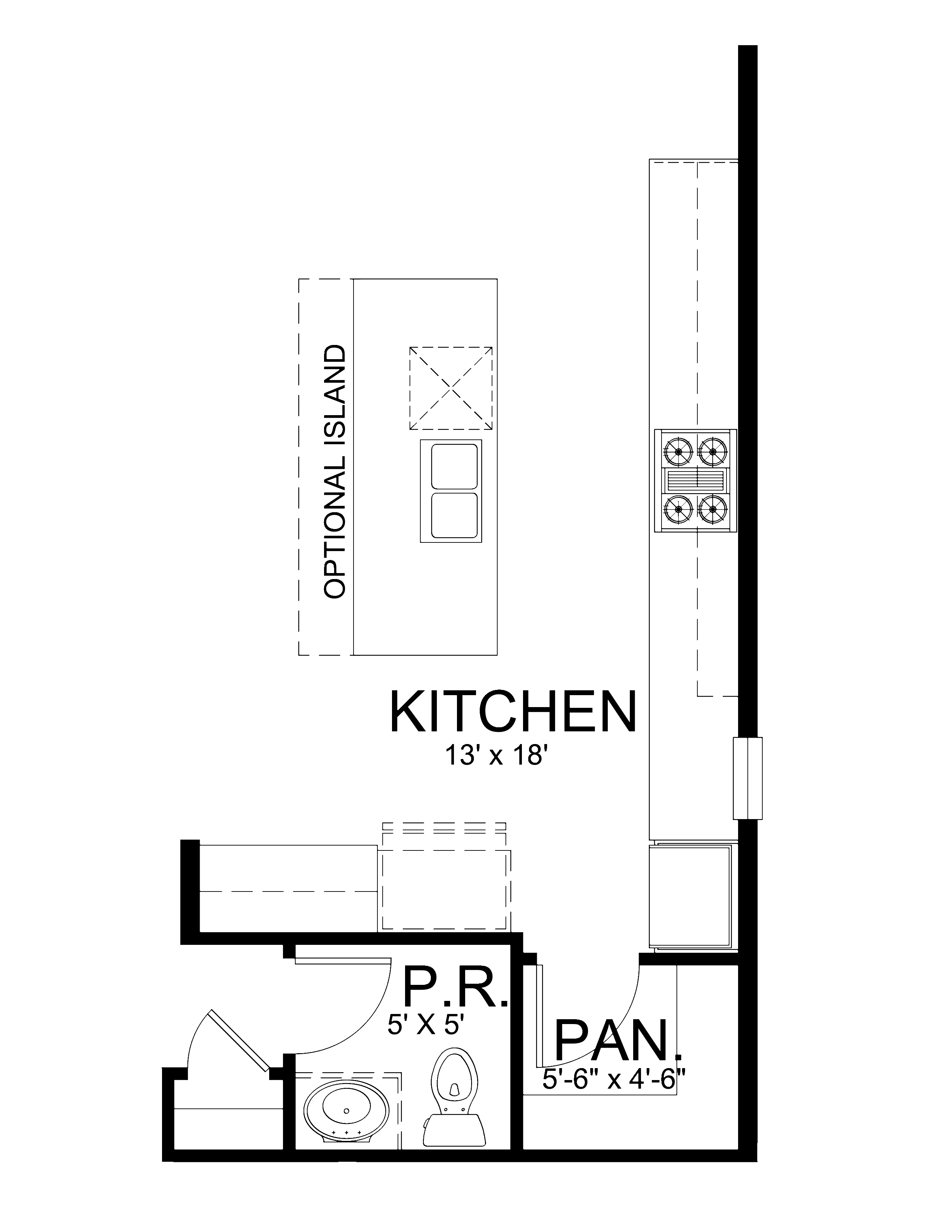 Double Oven & Powder Room