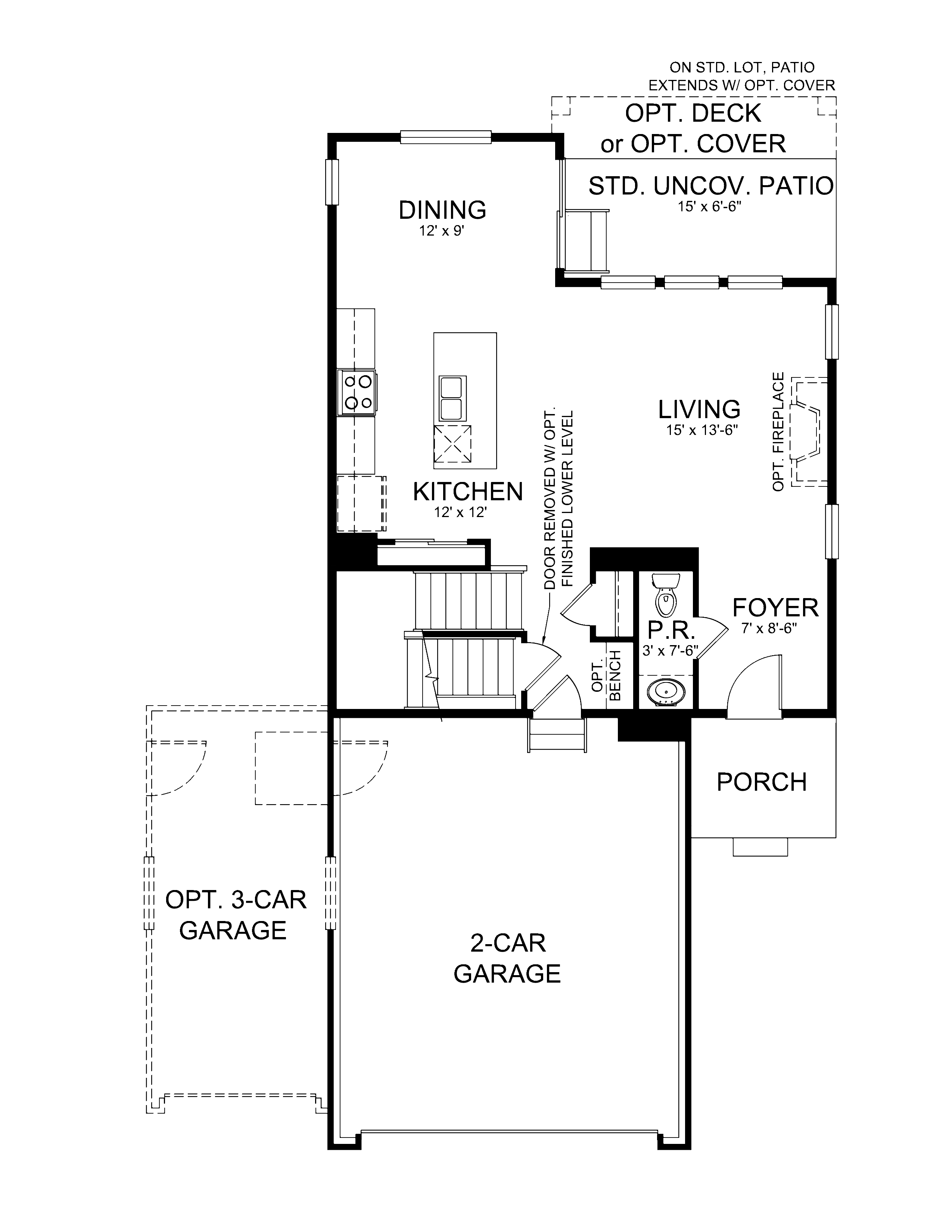 Main Level w Lower Level Below